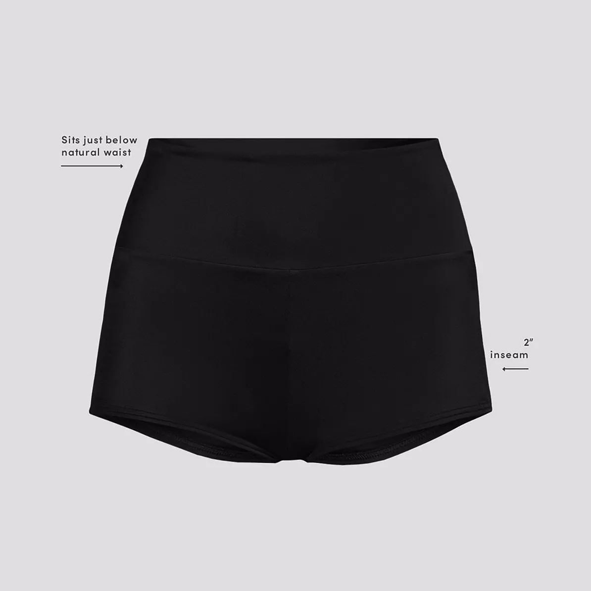 Women's Tugless High Waisted Swim Boy Shorts