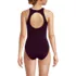 Women's Tugless High Neck Portrait Back One Piece Swimsuit, Back