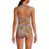 Women's Tugless High Neck Portrait Back One Piece Swimsuit, Back
