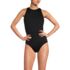 Women's Mastectomy Tugless High Neck Portrait Back One Piece Swimsuit, Front