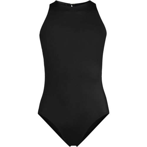 Women's Mastectomy Tugless High Neck Portrait Back One Piece Swimsuit