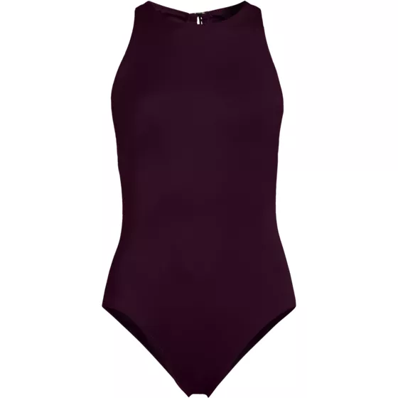 Women's Tugless High Neck Portrait Back One Piece Swimsuit - primary