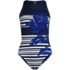 Women's Tugless High Neck Portrait Back One Piece Swimsuit, Front