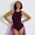Women's Tugless High Neck Portrait Back One Piece Swimsuit, alternative image