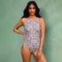Women's Tugless High Neck Portrait Back One Piece Swimsuit, alternative image