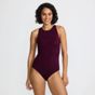 Women's Tugless High Neck Portrait Back One Piece Swimsuit