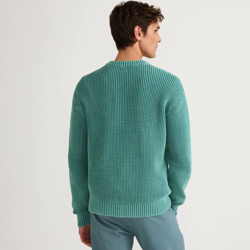  Lands' End Baumwoll-pullover Im Waffelstrick Drifter, Herren, Größe:52-54 Regular, Blau, Baumwolle, By Lands' End 
