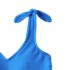 Women's Tie Shoulder Ribbed Flutter Tankini Top, alternative image