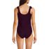 Women's Tie Shoulder Ribbed Flutter Tankini Top, Back