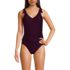 Women's Tie Shoulder Ribbed Flutter Tankini Top, Front