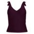 Women's Tie Shoulder Ribbed Flutter Tankini Top, Front