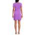 Women's Short Sleeve Cotton Modal Wrap Mini Dress, Back