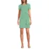Women's Short Sleeve Cotton Modal Wrap Above the Knee Dress, Front
