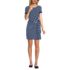 Women's Short Sleeve Cotton Modal Wrap Mini Dress, Front