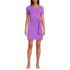 Women's Short Sleeve Cotton Modal Wrap Mini Dress, Front
