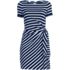 Women's Plus Size Short Sleeve Cotton Modal Wrap Mini Dress, Front