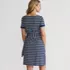 Women's Short Sleeve Cotton Modal Wrap Above the Knee Dress, Back