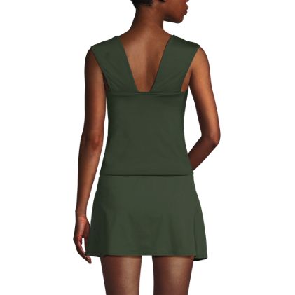 Women's Square Neck Underwire Tankini Top - image 3