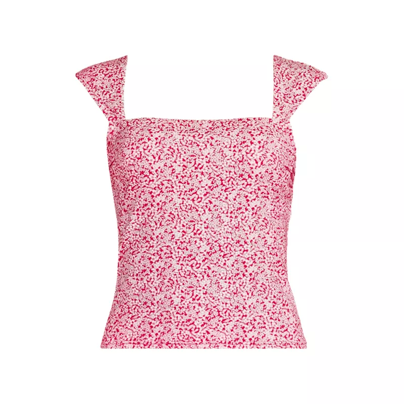 Women's Plus Size Square Neck Underwire Tankini Top, Front