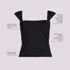 Women's Square Neck Underwire Tankini Top, alternative image