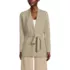 Women's Petite Fine Gauge Milano Belted Long Line Cardigan Sweater, Front
