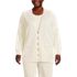 Women's Plus Size Drifter Varsity Vneck Relaxed Cardigan Sweater, Front