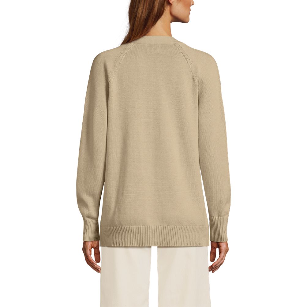 売れ筋商品|||ランズエンド ニット&セーター アウター レディース Women's Plus Size Drifter Varsity Vneck Sweater with Crest Fresh ivory/clover tip Lands' End Women's Plus Size Drifter Varsity Vneck Sweater