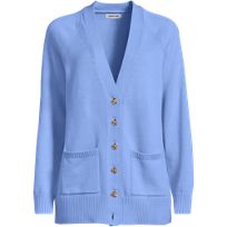 Sweat Femme Lands'End Col V Bleu Taille S Petite - Occasion Excellent état