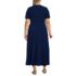 Women's Plus Size Cotton Modal Vneck Wrap Midi Dress, Back