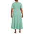 Women's Plus Size Cotton Modal Vneck Wrap Midi Dress, Back