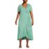 Women's Plus Size Cotton Modal Vneck Wrap Midi Dress, Front