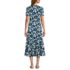 Women's Cotton Modal Vneck Wrap Midi Dress, Back