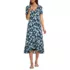 Women's Cotton Modal Vneck Wrap Midi Dress, Front