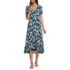 Women's Cotton Modal Vneck Wrap Midi Dress, Front