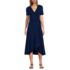 Women's Cotton Modal Vneck Wrap Midi Dress, Front