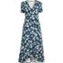 Women's Cotton Modal Vneck Wrap Midi Dress, Front