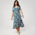 Women's Cotton Modal Vneck Wrap Midi Dress, alternative image