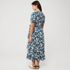 Women's Cotton Modal Vneck Wrap Midi Dress, Back