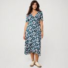 Women's Cotton Modal Vneck Wrap Mini Dress