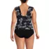 Women's Plus Size Square Neck Underwire Tankini Top, Back