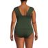 Women's Plus Size Square Neck Underwire Tankini Top, Back