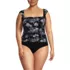 Women's Plus Size Square Neck Underwire Tankini Top, Front