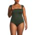 Women's Plus Size Square Neck Underwire Tankini Top, Front