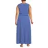 Women's Plus Size Cotton Modal Sleeveless Tie Waist Maxi Dress, Back