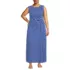 Women's Plus Size Cotton Modal Sleeveless Tie Waist Maxi Dress, Front