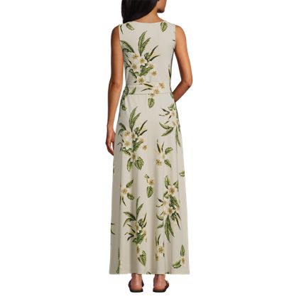 Women's Cotton Modal Sleeveless Tie Waist Maxi Dress - image 2