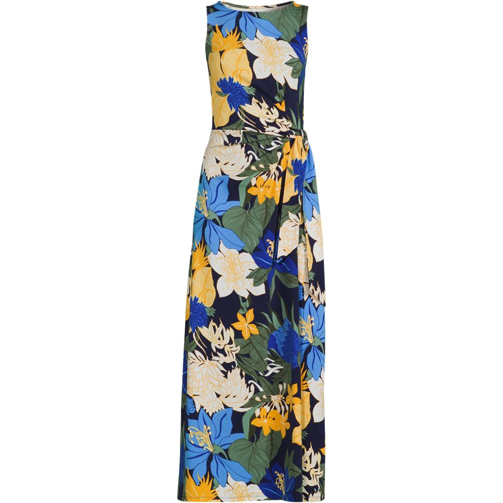 lands end sleeveless maxi dress Lands End Womens Lands End Sleeveless Tulip Hem Maxi Dress, L/ 14-16   Ralphie's Funhouse