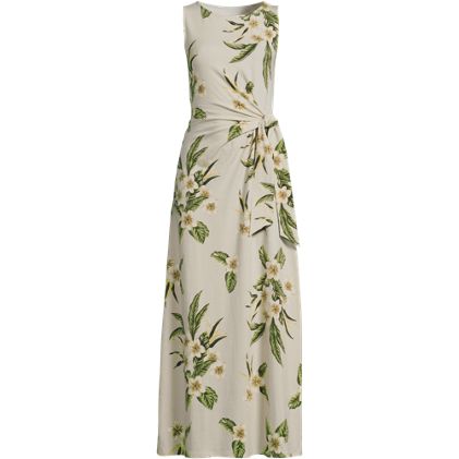 Women's Cotton Modal Sleeveless Tie Waist Maxi Dress - primary