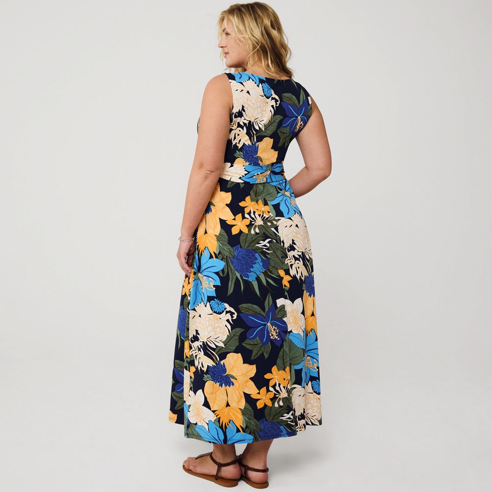 Women's Cotton Modal Sleeveless Tie Waist Maxi Dress | Lands' End