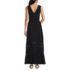 Women's Cotton Modal Embellished Trim Maxi Dress, Back